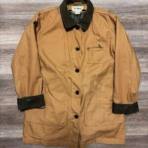 L.L. Bean Field Barn Jacket Women's Medium Flannel Lined Pimaloft Vintage